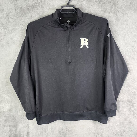 Mens Black Adidas Golf Pullover Sweatshirt 1/2 Zip Long Sleeve BA Logo Size XL - Picture 2 of 13